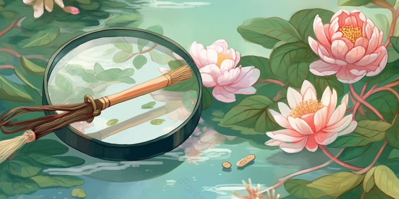 牡丹夏天水面上清新植物盛开鲜艳的花朵镜片自然淡雅插画,插画/手绘图,插画/手绘图库,插画/手绘图下载,插画/手绘